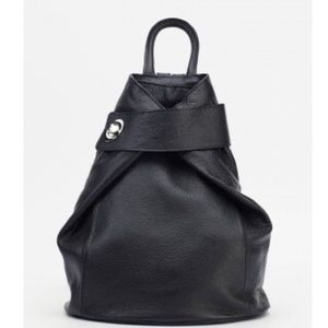 NWT bagitali black leather backpack limited ed